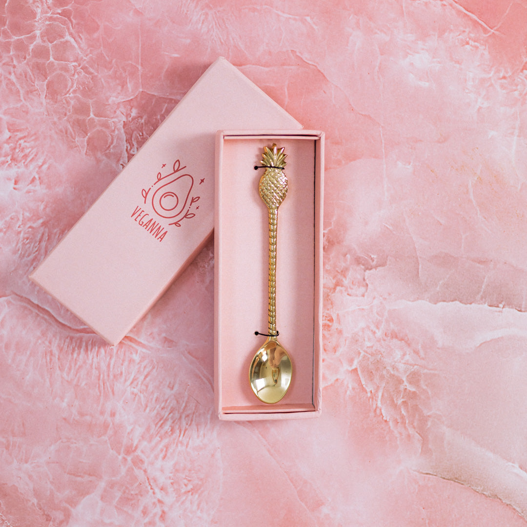 Месингова десертна лъжица Ананас