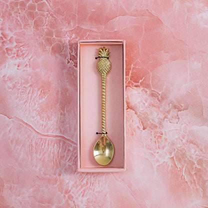 Месингова десертна лъжица Ананас