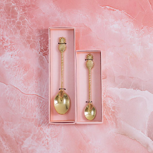 Комплект месингови лъжици Ананас