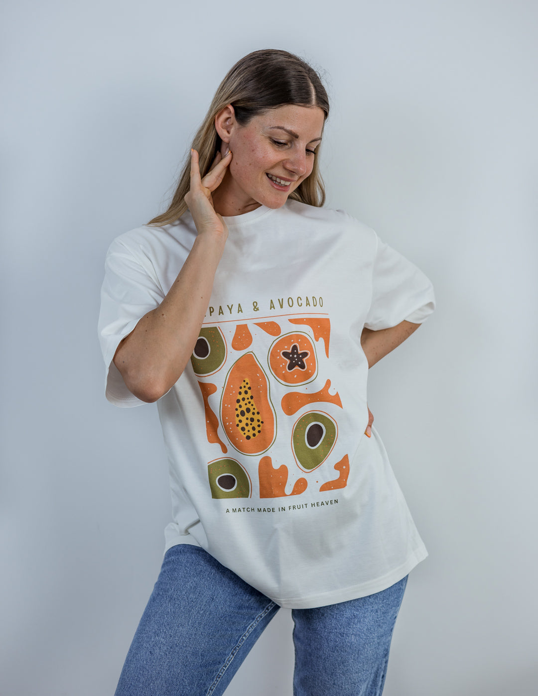 БОХО Тениска „Papaya And Avocado“