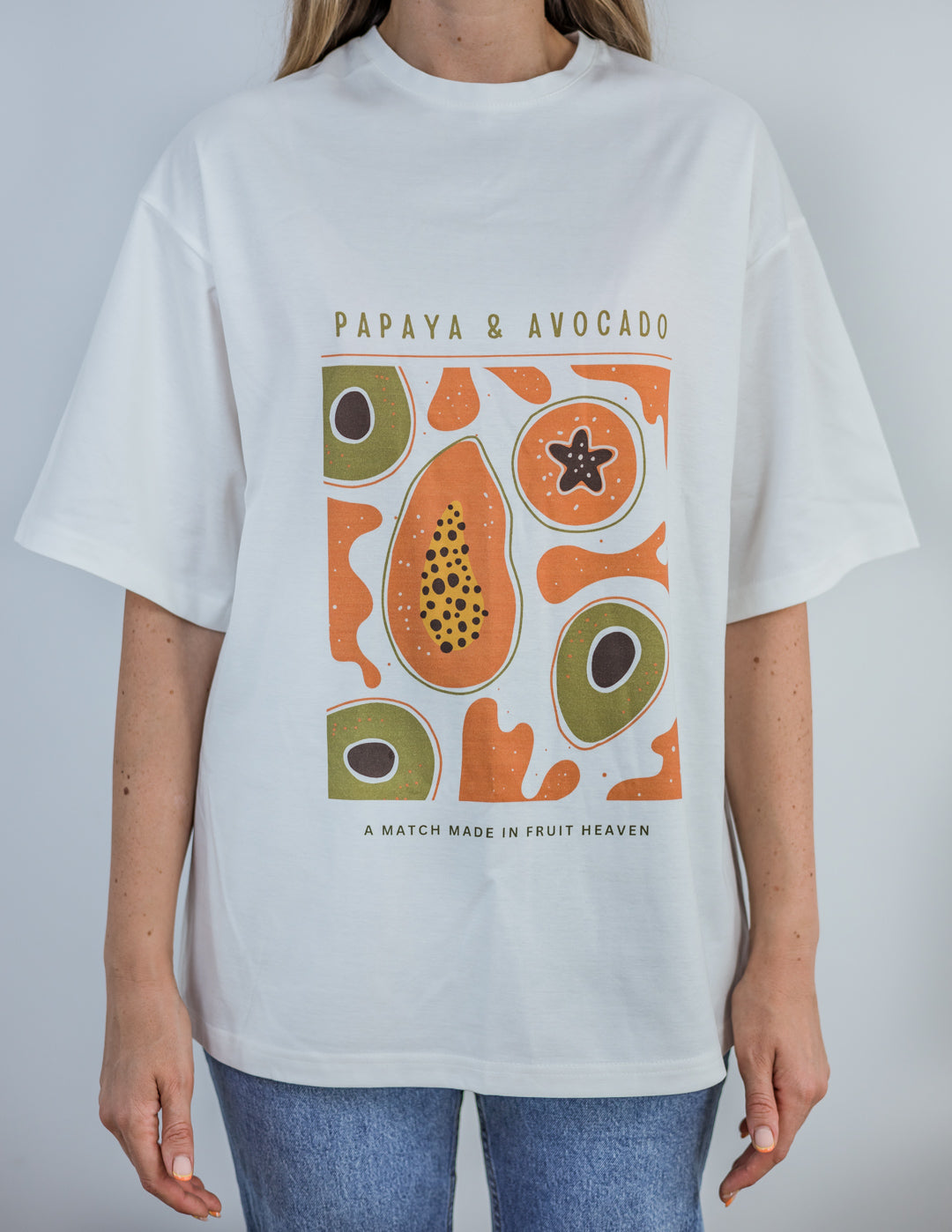 БОХО Тениска „Papaya And Avocado“